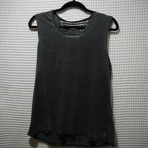 Grey Muscle Tank with String Back